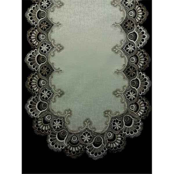 Sinobrite Sinobrite H8139-FF Cocoa Lace Round Doily; 12 in. H8139/FF(012) - main